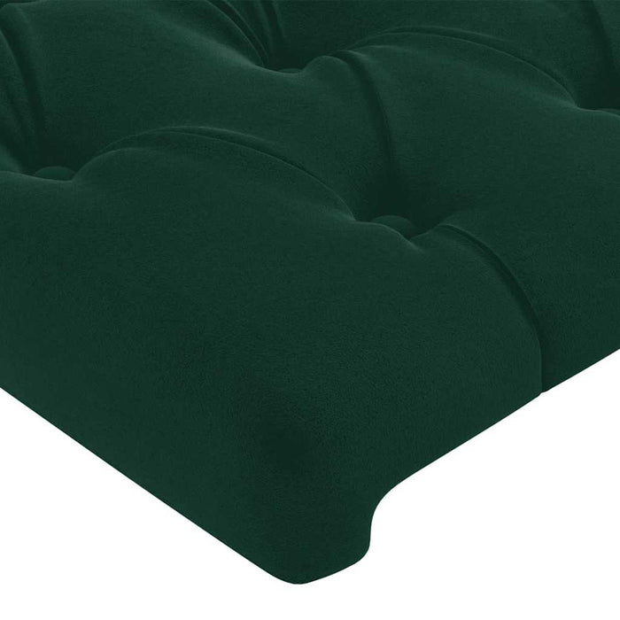 Tăblie de pat, verde închis, 80x7x78/88 cm, catifea - WALTI WALTI