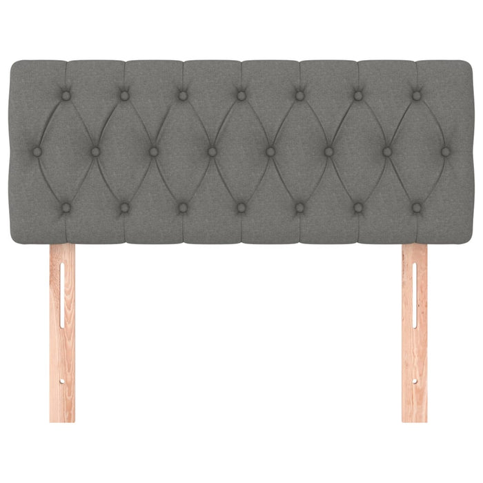 Tăblie de pat, gri închis, 90x7x78/88 cm, textil - WALTI WALTI