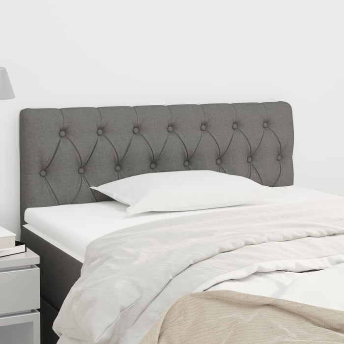 Tăblie de pat, gri închis, 90x7x78/88 cm, textil - WALTI WALTI