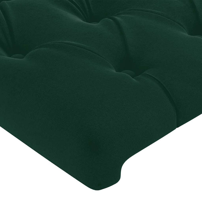 Tăblie de pat, verde închis, 100x7x78/88 cm, catifea - WALTI WALTI