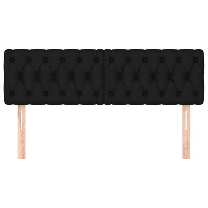 Tăblii de pat, negru, 144x7x78/88 cm, textil WALTI