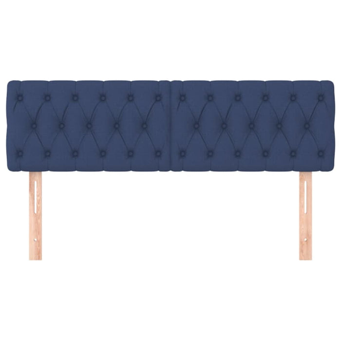 Tăblii de pat, albastru, 144x7x78/88 cm, textil WALTI