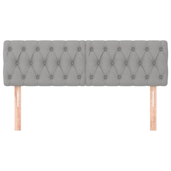 Tăblii de pat, gri deschis, 160x7x78/88 cm, textil WALTI