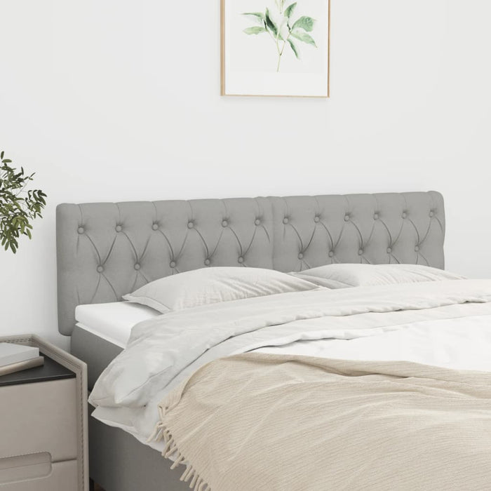 Tăblii de pat, gri deschis, 160x7x78/88 cm, textil WALTI