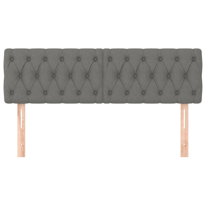 Tăblii de pat, gri închis, 160x7x78/88 cm, textil WALTI