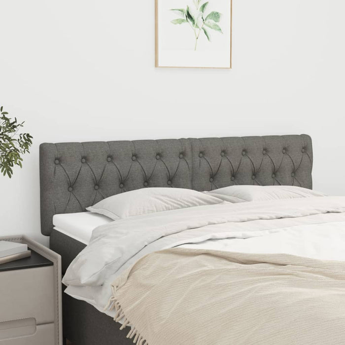 Tăblii de pat, gri închis, 160x7x78/88 cm, textil WALTI