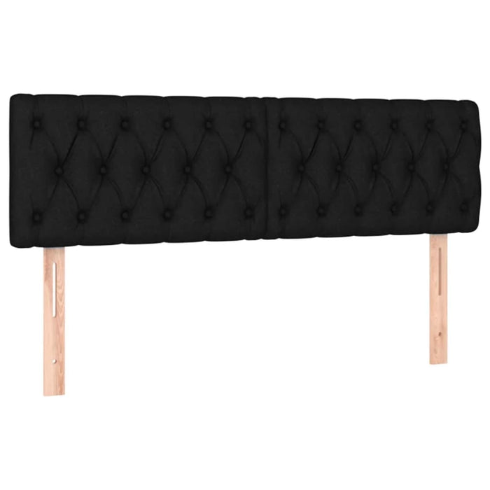 Tăblii de pat, negru, 160x7x78/88 cm, textil WALTI