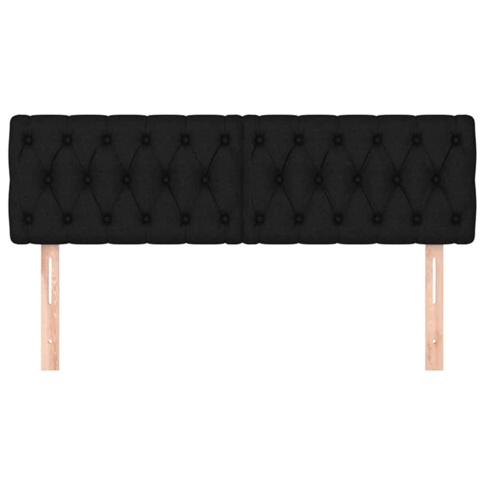 Tăblii de pat, negru, 160x7x78/88 cm, textil WALTI