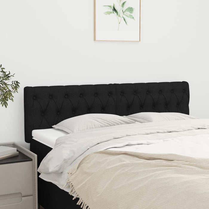 Tăblii de pat, negru, 160x7x78/88 cm, textil WALTI
