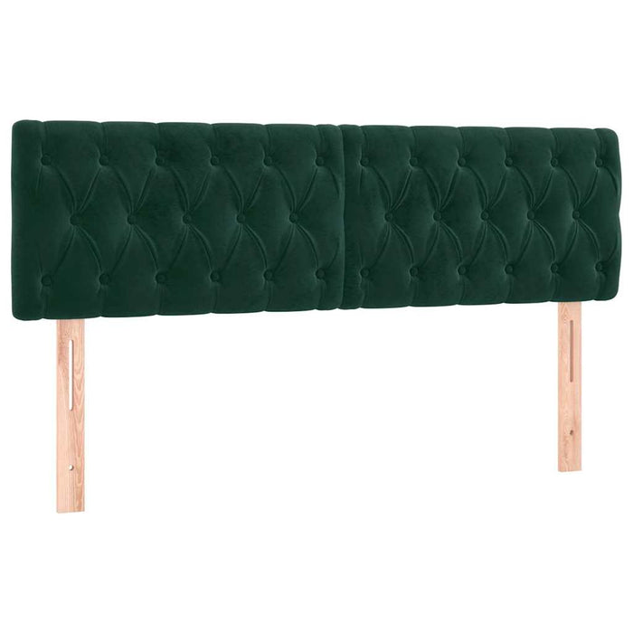 Tăblii de pat, verde închis, 160x7x78/88 cm, catifea WALTI