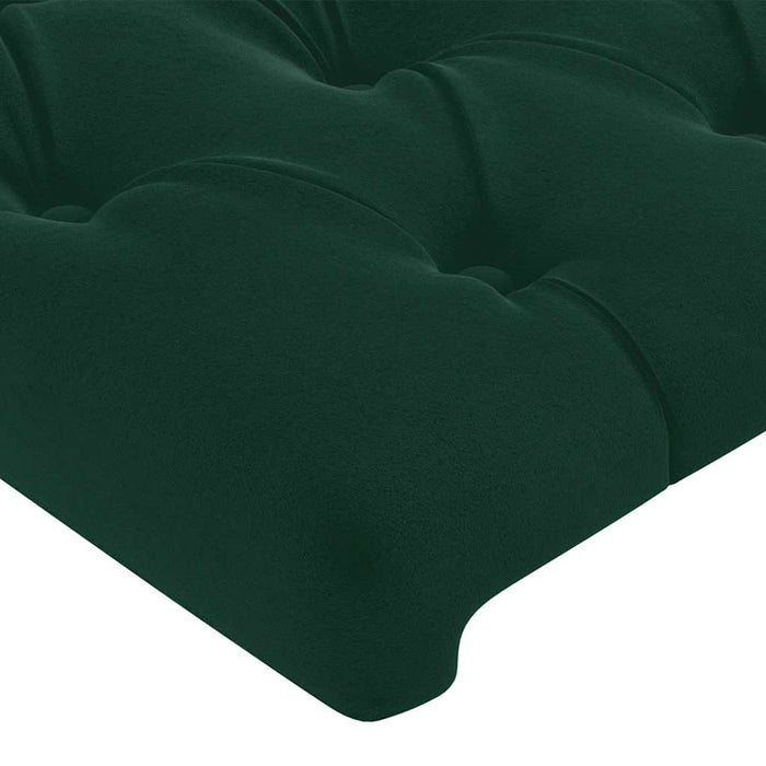 Tăblii de pat, verde închis, 160x7x78/88 cm, catifea WALTI