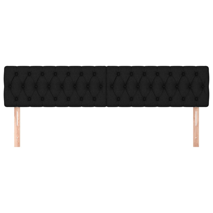 Tăblii de pat, negru, 180x7x78/88 cm, textil WALTI
