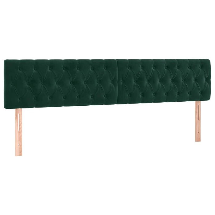 Tăblii de pat, verde închis, 180x7x78/88 cm, catifea WALTI