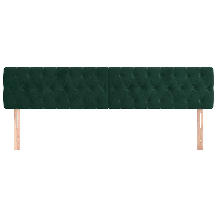 Tăblii de pat, verde închis, 180x7x78/88 cm, catifea WALTI