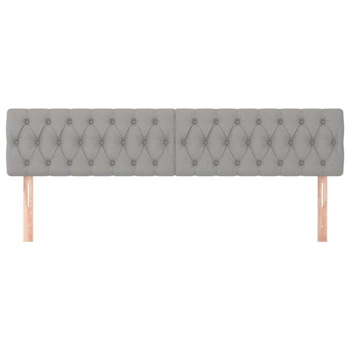 Tăblii de pat, gri deschis, 200x7x78/88 cm, textil WALTI