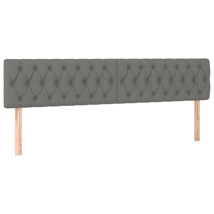 Tăblii de pat, gri închis, 200x7x78/88 cm, textil WALTI