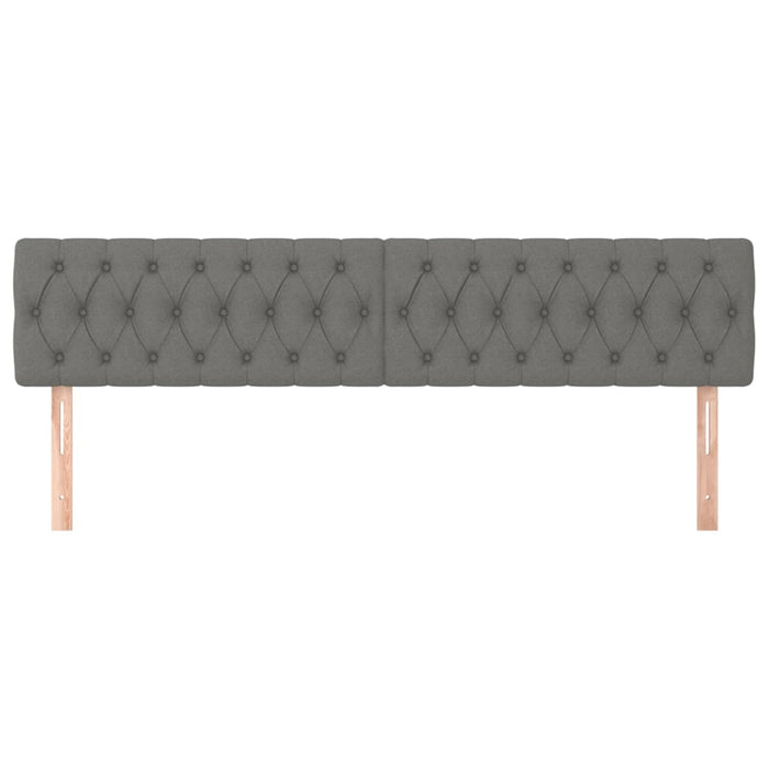 Tăblii de pat, gri închis, 200x7x78/88 cm, textil WALTI