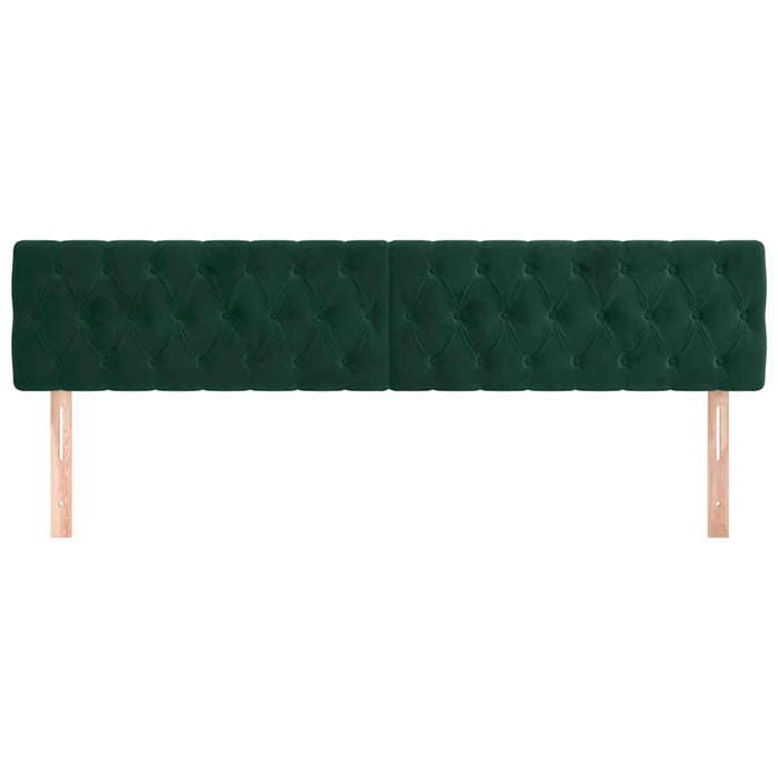 Tăblii de pat, verde închis, 200x7x78/88 cm, catifea WALTI