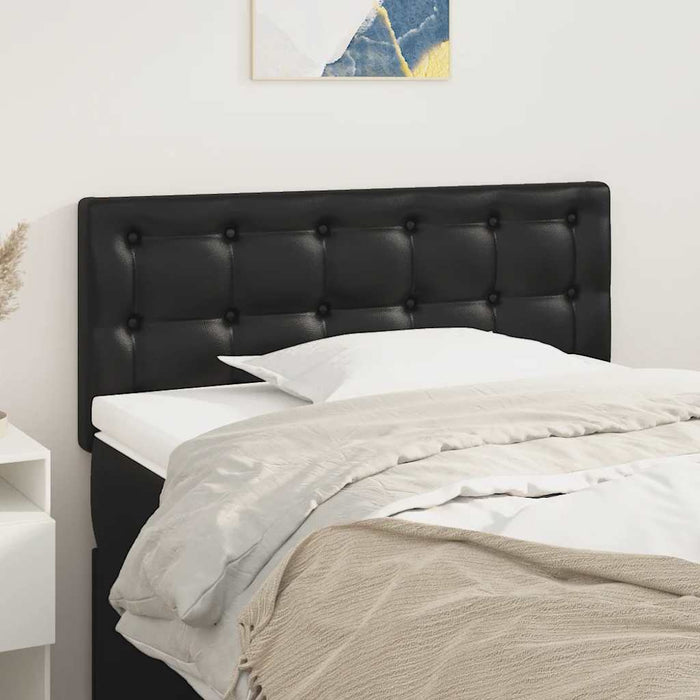 Tăblie de pat, negru, 80x5x78/88 cm, piele ecologică - WALTI WALTI
