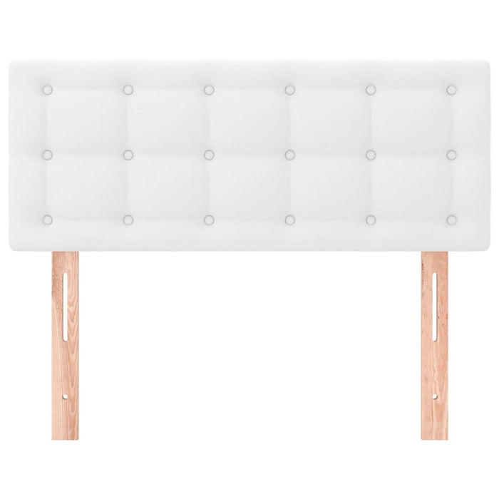 Tăblie de pat, alb, 80x5x78/88 cm, piele ecologică - WALTI WALTI