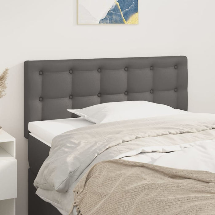 Tăblie de pat, gri, 80x5x78/88 cm, piele ecologică - WALTI WALTI