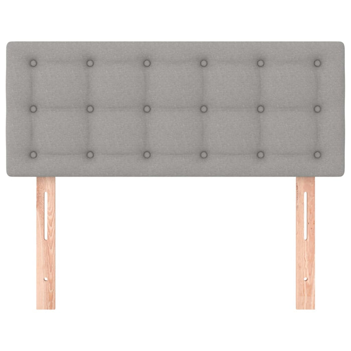 Tăblie de pat, gri deschis, 90x5x78/88 cm, textil - WALTI WALTI
