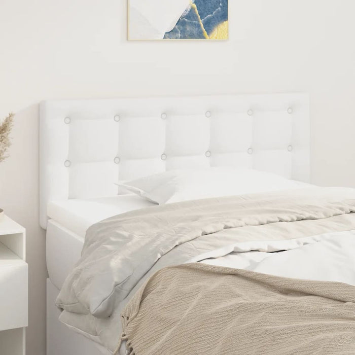 Tăblie de pat, alb, 90x5x78/88 cm, piele ecologică - WALTI WALTI