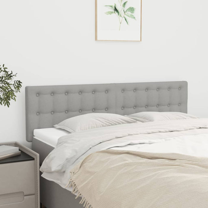 Tăblii de pat, gri deschis, 144x5x78/88 cm, textil WALTI