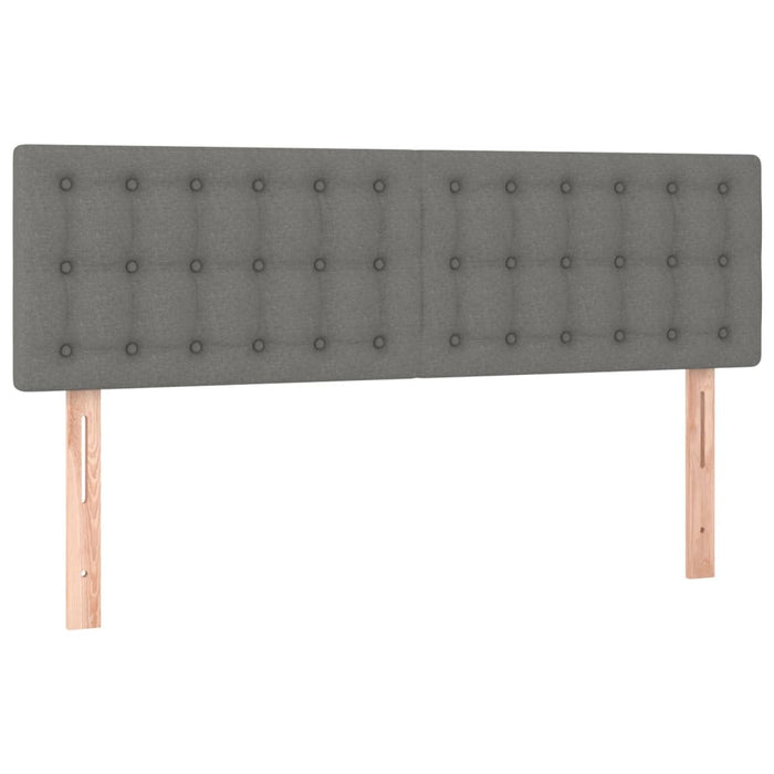 Tăblii de pat, gri închis, 144x5x78/88 cm, textil WALTI