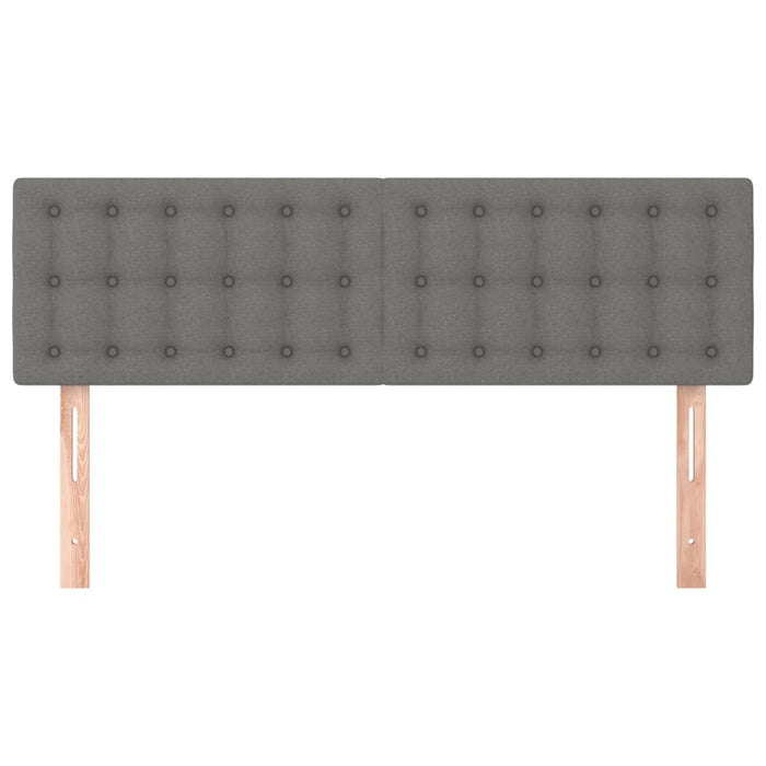 Tăblii de pat, gri închis, 144x5x78/88 cm, textil WALTI