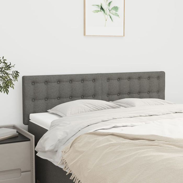 Tăblii de pat, gri închis, 144x5x78/88 cm, textil WALTI