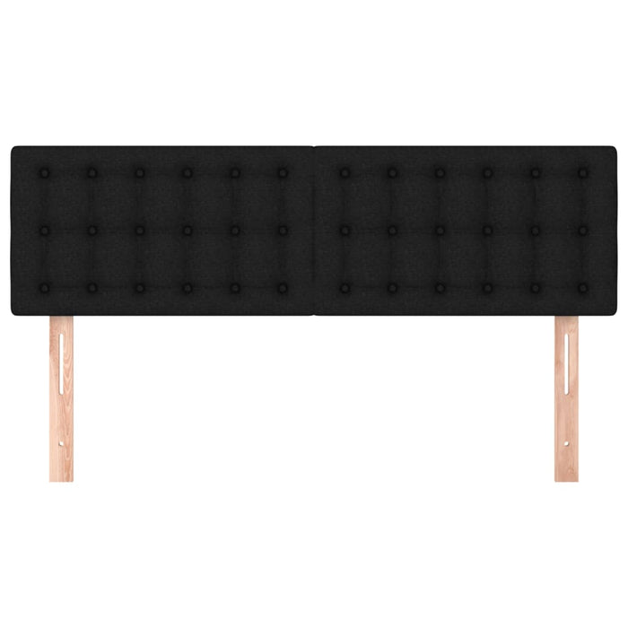 Tăblii de pat, negru, 144x5x78/88 cm, textil WALTI