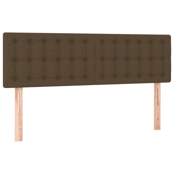 Tăblii de pat, maro închis, 144x5x78/88 cm, textil WALTI