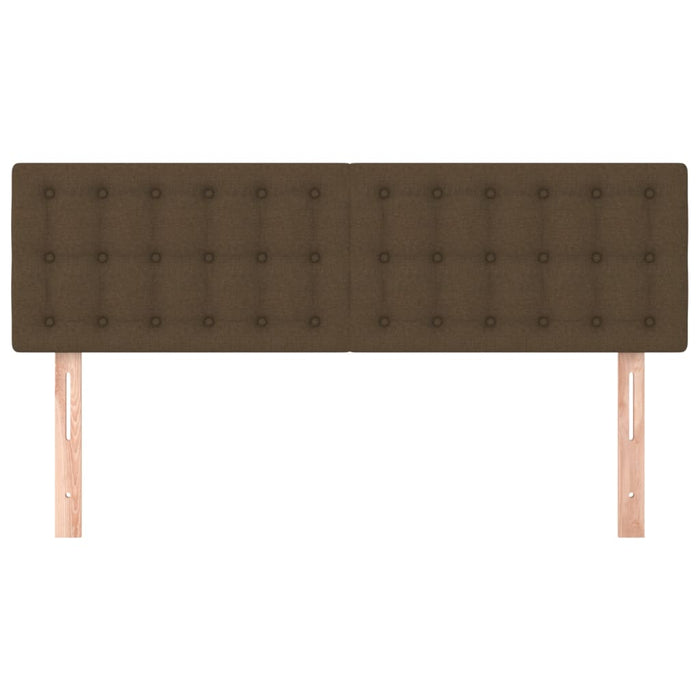 Tăblii de pat, maro închis, 144x5x78/88 cm, textil WALTI