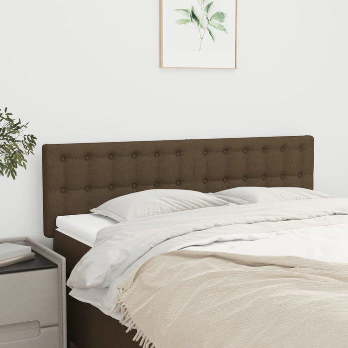 Tăblii de pat, maro închis, 144x5x78/88 cm, textil WALTI