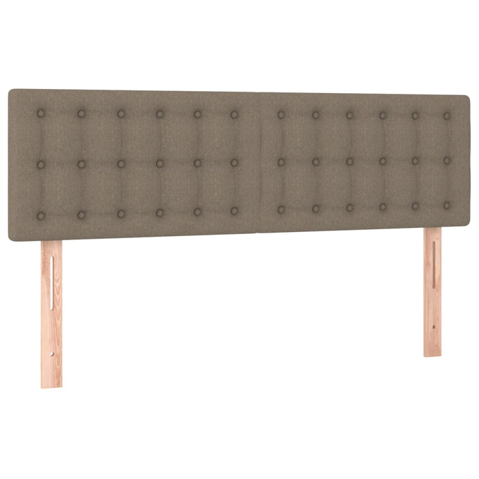 Tăblii de pat, gri taupe, 144x5x78/88 cm, textil WALTI