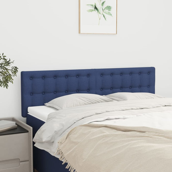 Tăblii de pat, albastru, 144x5x78/88 cm, textil WALTI