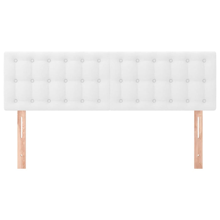Tăblii de pat, alb, 144x5x78/88 cm, piele ecologică WALTI