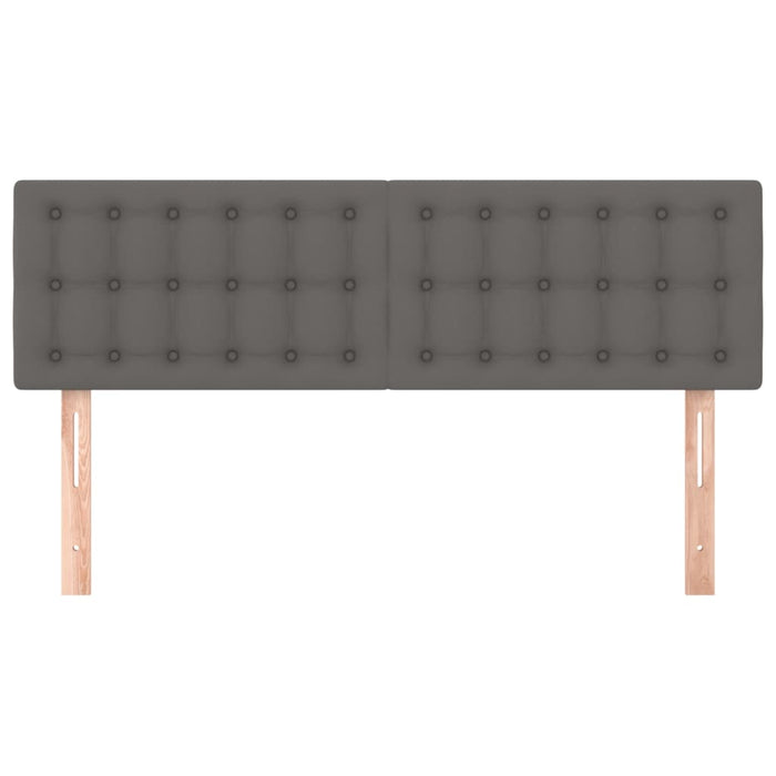 Tăblii de pat, gri, 144x5x78/88 cm, piele ecologică WALTI