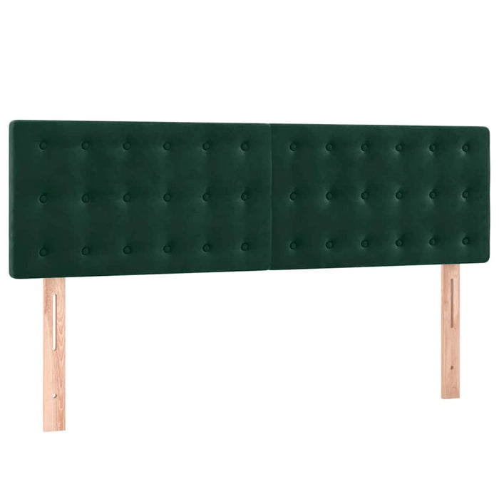 Tăblii de pat, verde închis, 144x5x78/88 cm, catifea WALTI