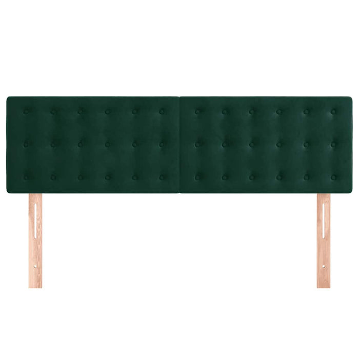 Tăblii de pat, verde închis, 144x5x78/88 cm, catifea WALTI