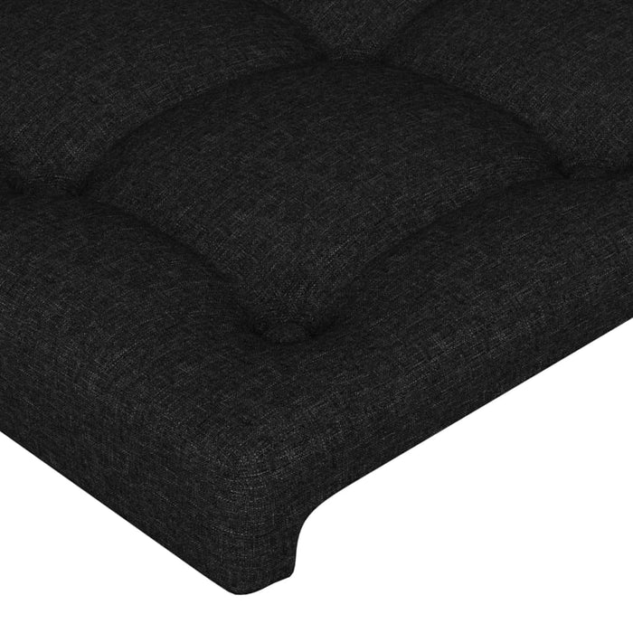 Tăblii de pat, negru, 160x5x78/88 cm, textil WALTI