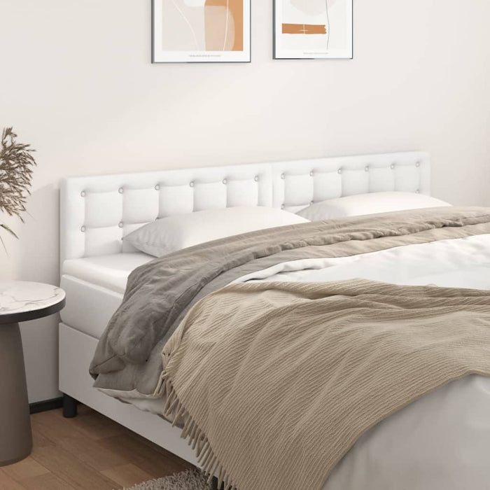 Tăblii de pat, alb, 160x5x78/88 cm, piele ecologică - WALTI WALTI