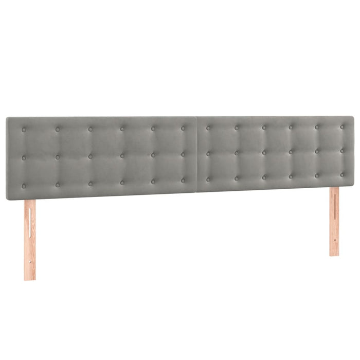 Tăblii de pat, gri deschis, 160x5x78/88 cm, catifea - WALTI WALTI