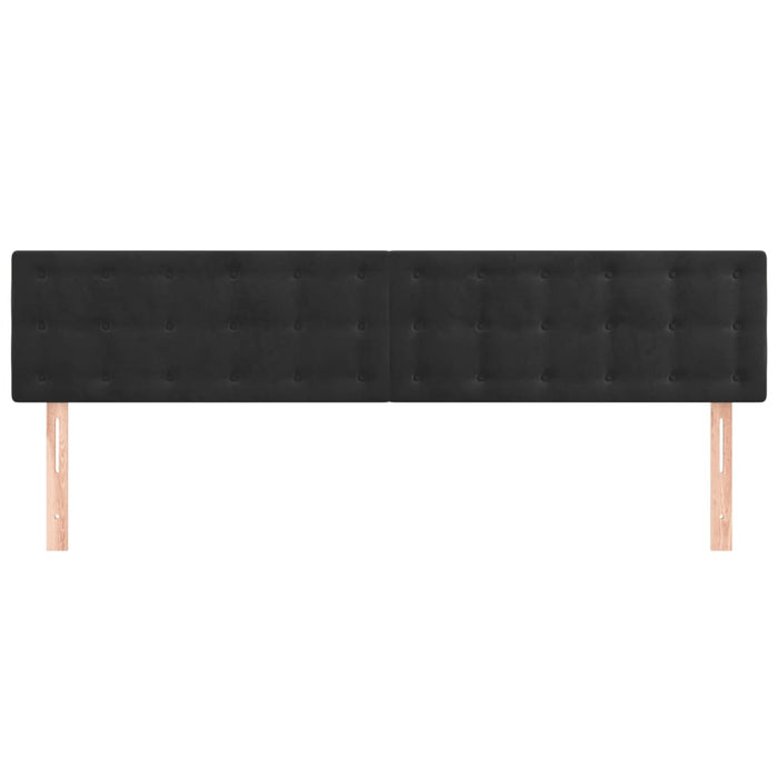 Tăblii de pat, negru, 160x5x78/88 cm, catifea WALTI