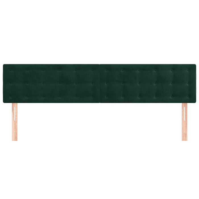 Tăblii de pat, verde închis, 160x5x78/88 cm, catifea WALTI