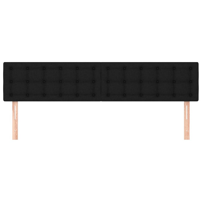 Tăblii de pat, negru, 180x5x78/88 cm, textil WALTI