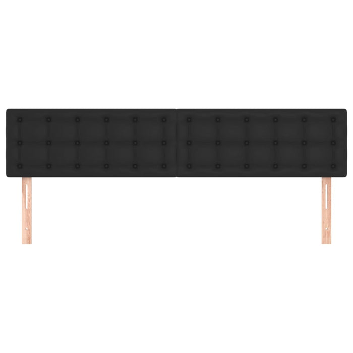 Tăblii de pat, negru, 180x5x78/88 cm, piele ecologică WALTI