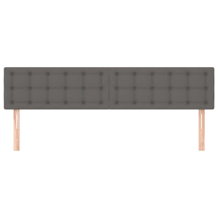 Tăblii de pat, gri, 180x5x78/88 cm, piele ecologică WALTI