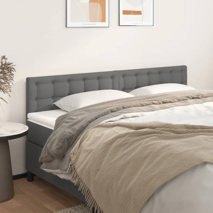 Tăblii de pat, gri, 180x5x78/88 cm, piele ecologică WALTI